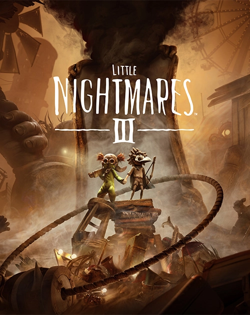 Little Nightmares 3 official cover art showing Low and Alone in the Spiral