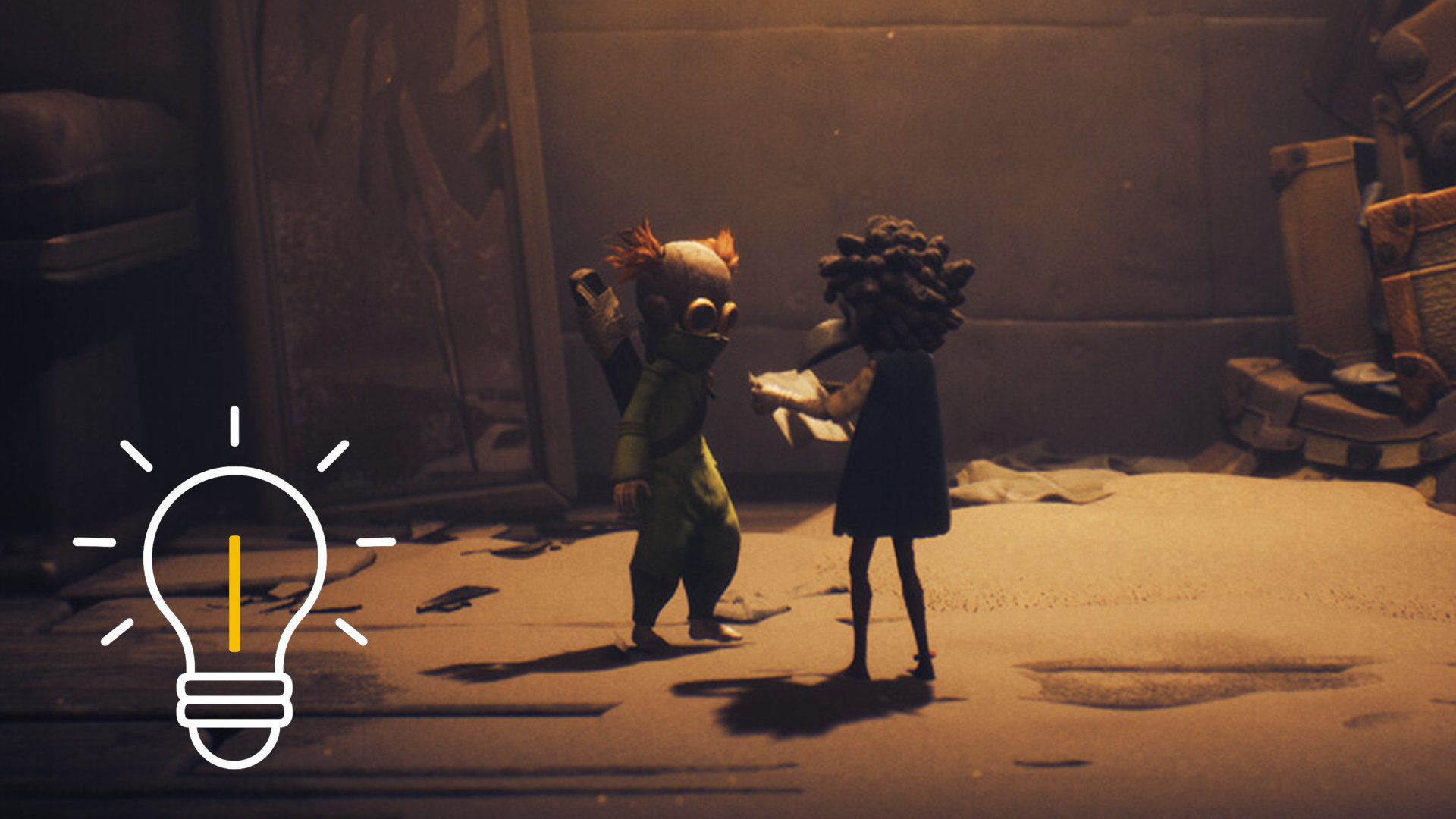 Little Nightmares 3 gameplay showing Low and Alone working together in co-op mode