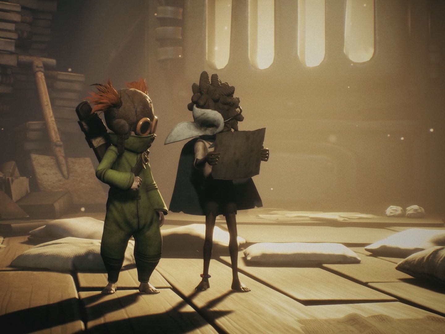 Personajes de Little Nightmares 3, Low y Alone, en la Necrópolis