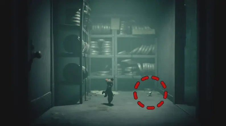 Room on the left with doll on the ground