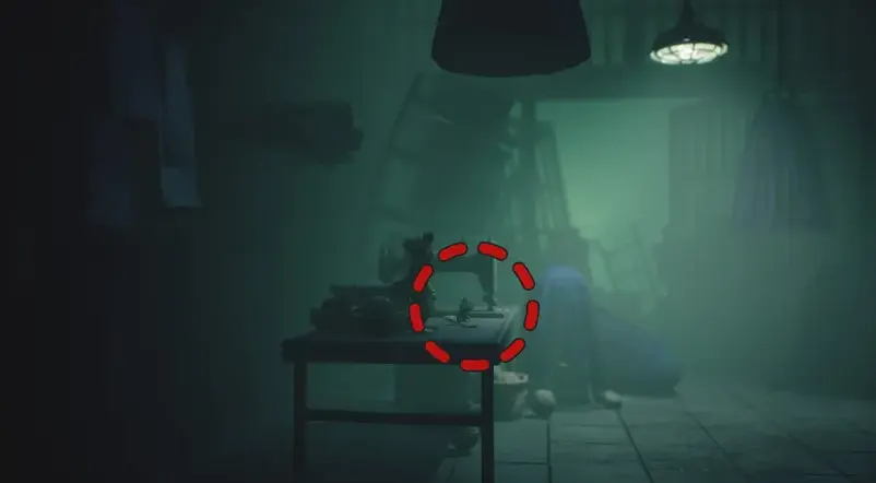 Table with final doll in hidden room