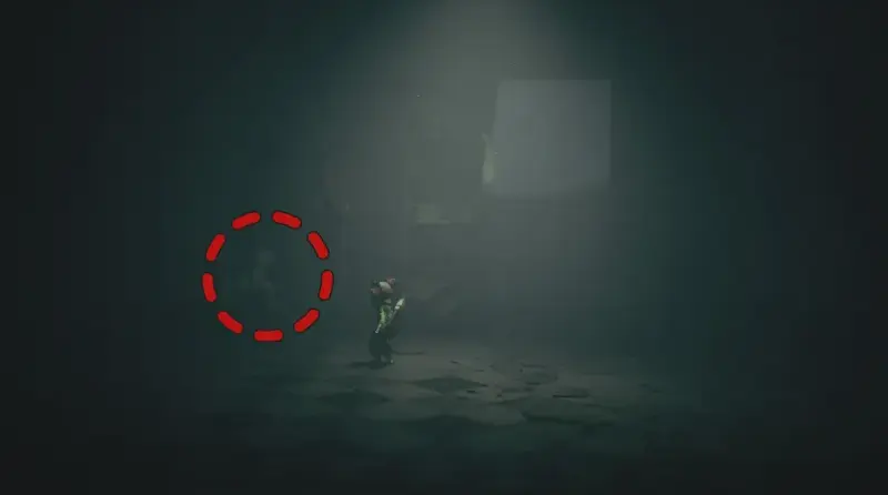 Emplacement du troisième fantôme de Little Nightmares 3 dans le couloir du gong