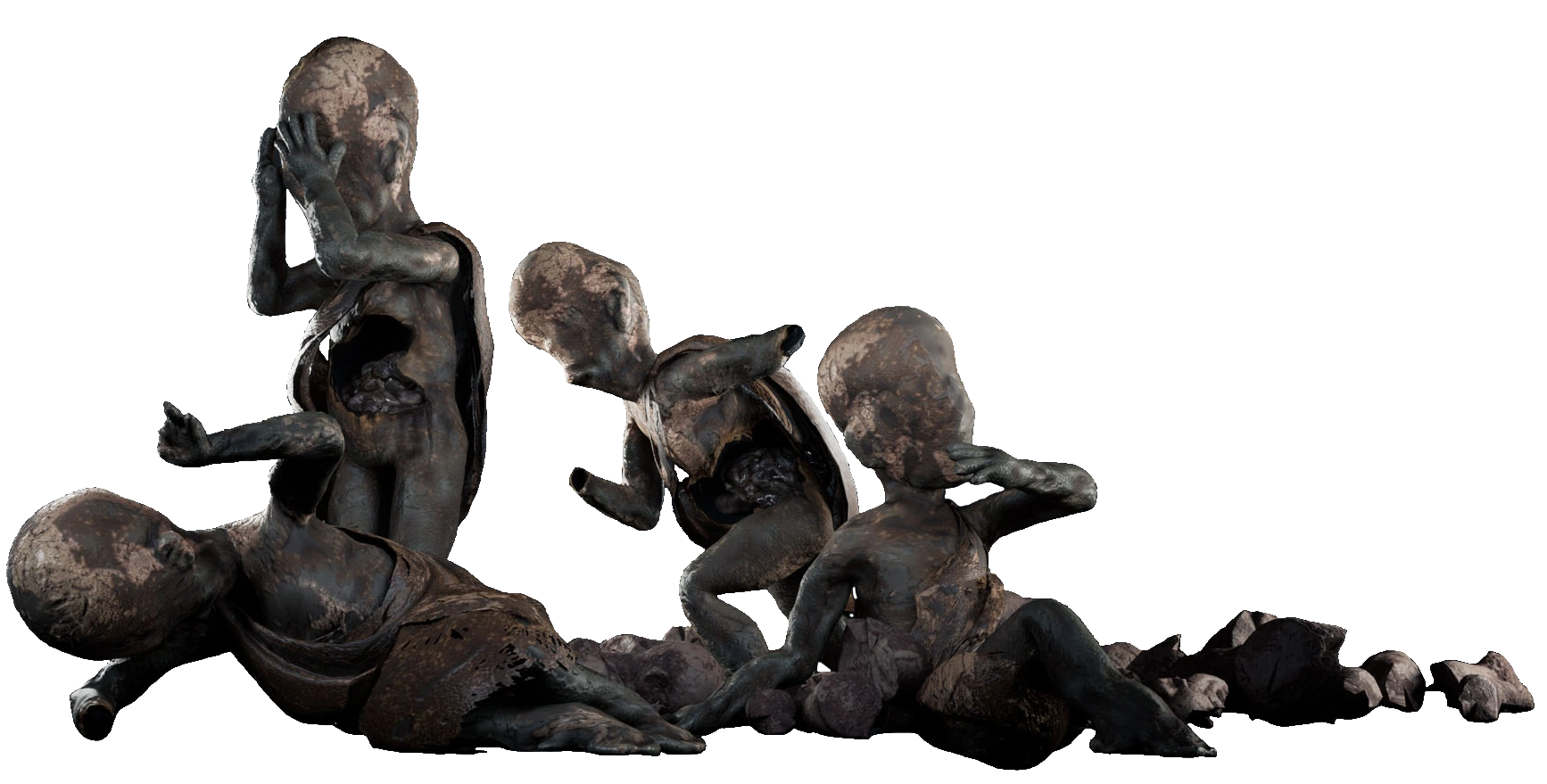Preuves de sacs mortuaires dans la colonie des Habitants