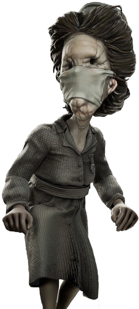 Enfermera siendo consumida por una planta carnívora en Little Nightmares 3