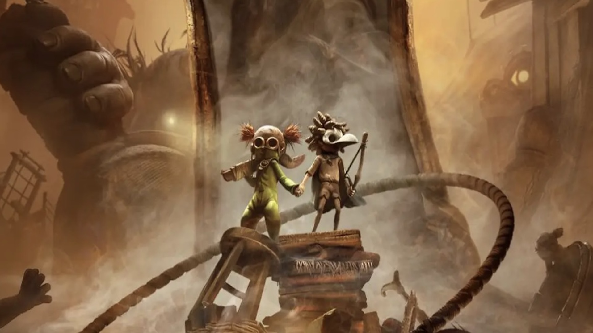 Little Nightmares 3 character Alone navigating dangerous environment