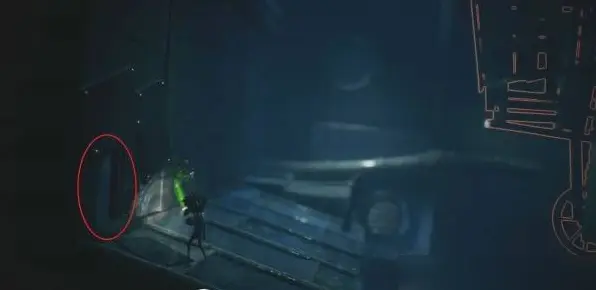 Returning to oven room through wall hole in Little Nightmares 3 Carnival